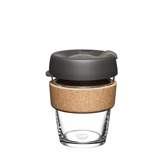 KeepCup Brew Cork glass reusable cup M 12oz Black