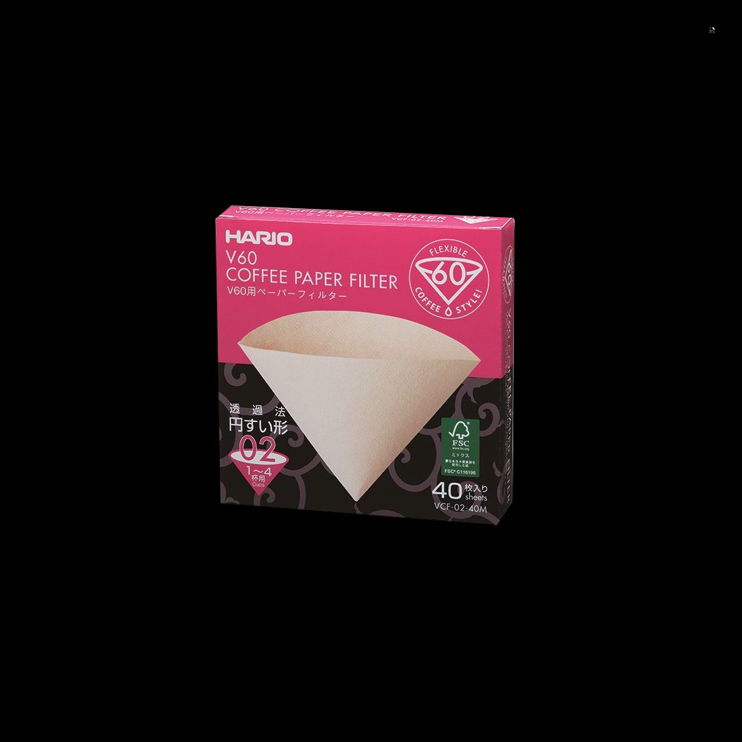 Hario V60 Coffee Filter Papers - Size 02 - Brown (40 pack)